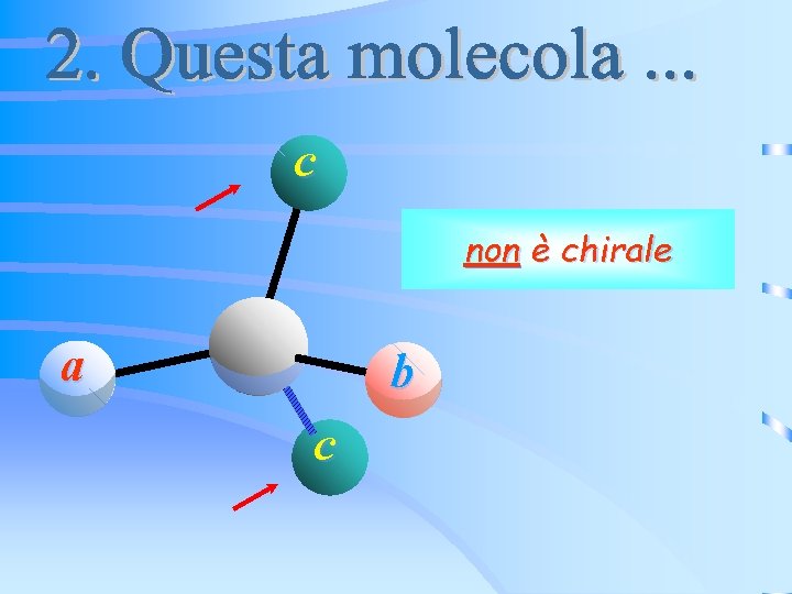 c non è chirale a b c c non è chirale a b c