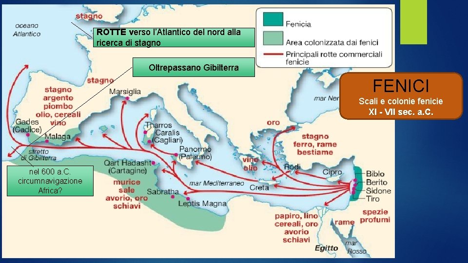 www. jessicacenciarelli. it ROTTE verso l’Atlantico del nord alla ricerca di stagno Oltrepassano Gibilterra