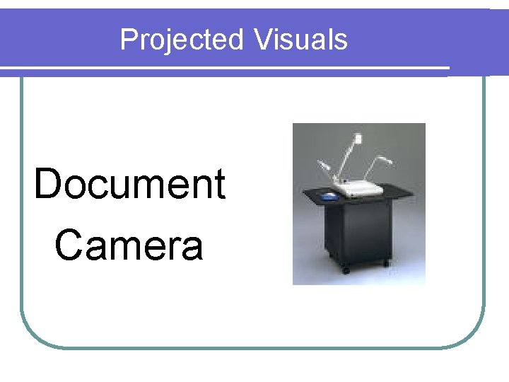 Projected Visuals Document Camera 