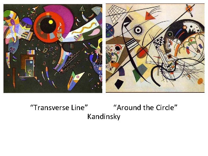“Transverse Line” “Around the Circle” Kandinsky 