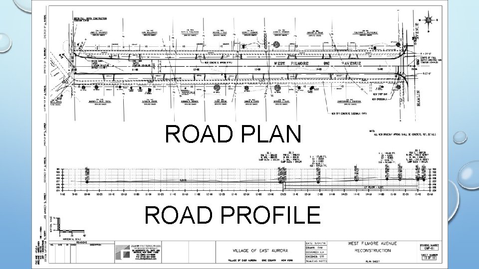 PROJECT DRAWINGS ROAD PLAN ROAD PROFILE 