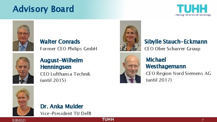 Advisory Board Walter Conrads Sibylle Stauch-Eckmann August-Wilhelm Henningsen Michael Westhagemann CEO Ober Scharrer Group Advisory Board Walter Conrads Sibylle Stauch-Eckmann August-Wilhelm Henningsen Michael Westhagemann CEO Ober Scharrer Group