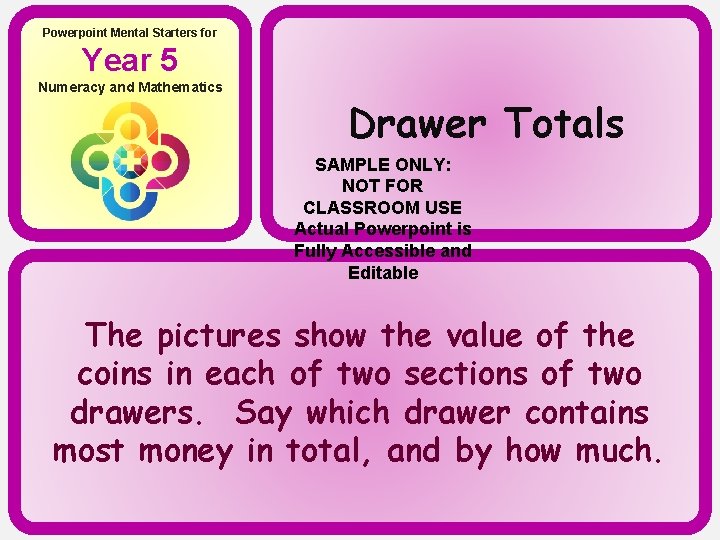 Powerpoint Mental Starters for Year 5 Numeracy and