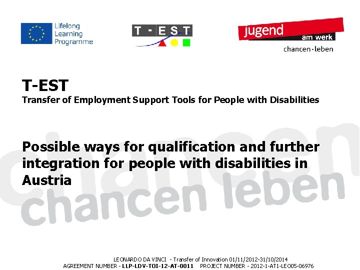 TEST Transfer of Employment Support Tools for People