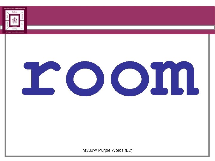 room M 200 W Purple Words (L 2) 