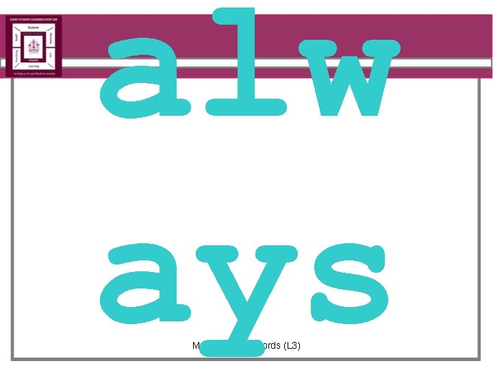 alw ays M 200 W Aqua Words (L 3) 