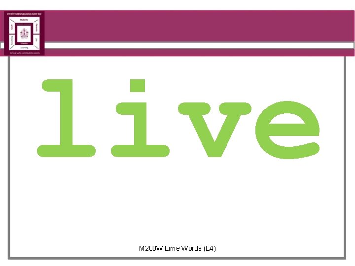 live M 200 W Lime Words (L 4) 