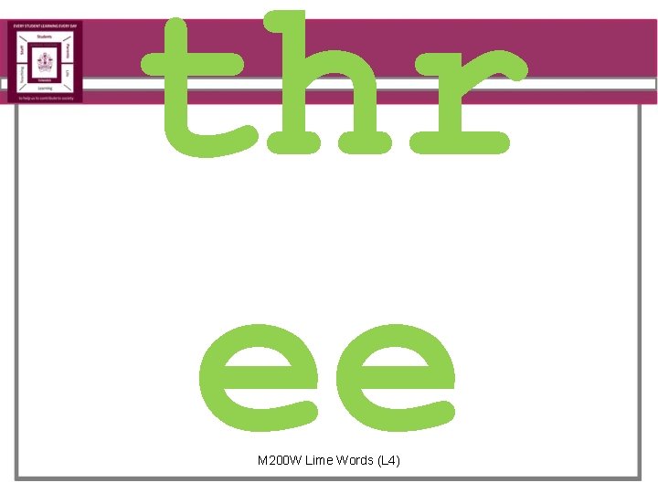 thr ee M 200 W Lime Words (L 4) 