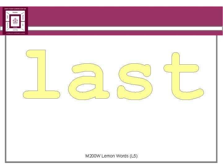 last M 200 W Lemon Words (L 5) 