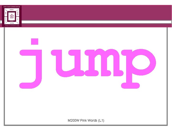 jump M 200 W Pink Words (L 1) 