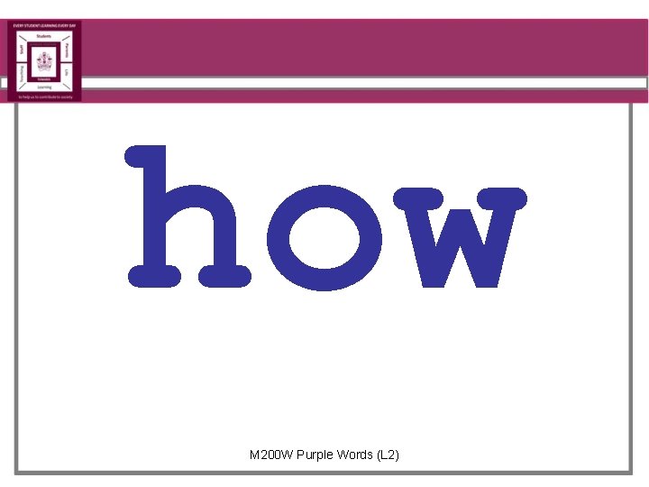 how M 200 W Purple Words (L 2) 