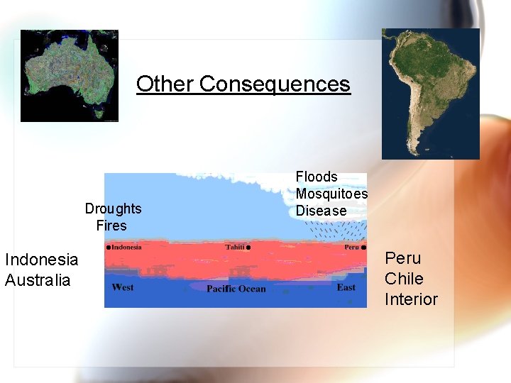 Other Consequences Droughts Fires Indonesia Australia Floods Mosquitoes Disease Peru Chile Interior 