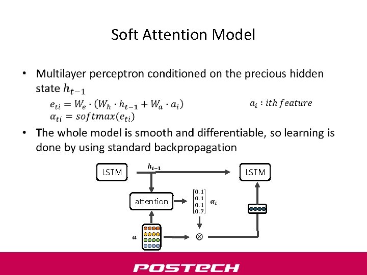 Soft Attention Model • LSTM attention 