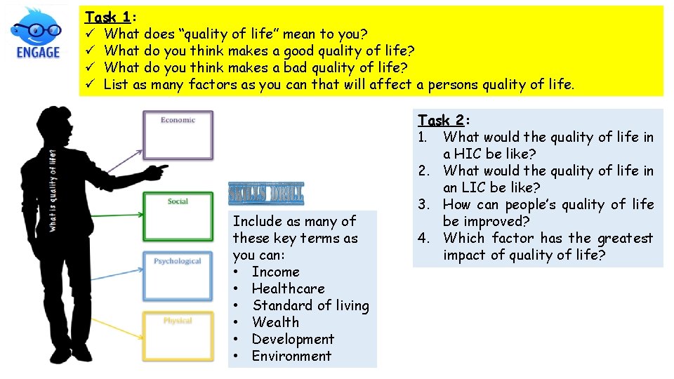 Task 1: ü What does “quality of life” mean to you? ü What do