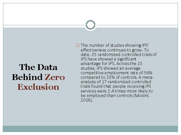 � The number of studies showing IPS' The Data Behind Zero Exclusion effectiveness continues