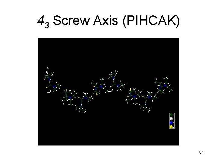 43 Screw Axis (PIHCAK) 61 