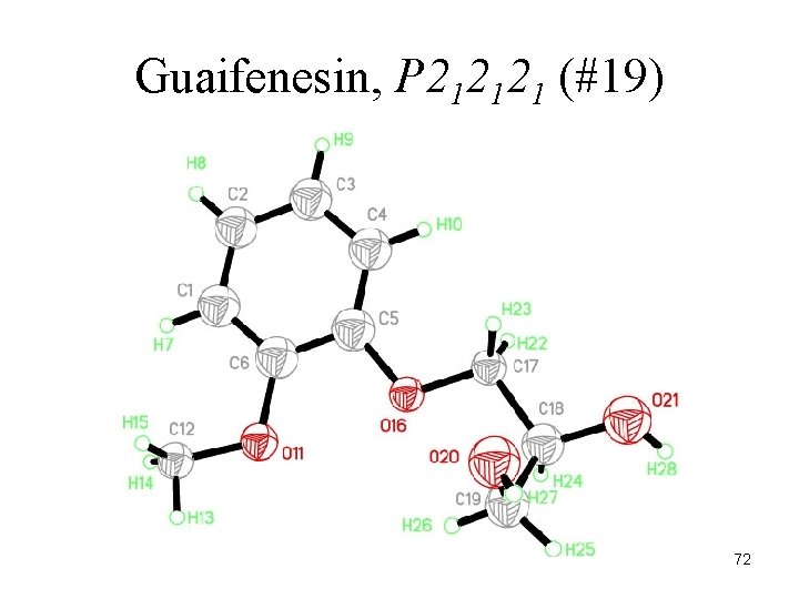 Guaifenesin, P 212121 (#19) 72 