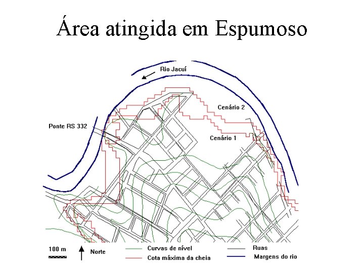 Área atingida em Espumoso 