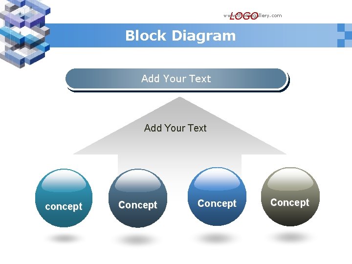 LOGO www. themegallery. com Block Diagram Add Your Text concept Concept 
