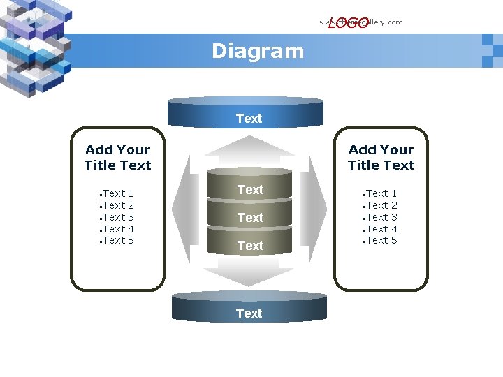 LOGO www. themegallery. com Diagram Text Add Your Title Text • Text • Text