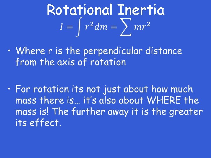  • Rotational Inertia 