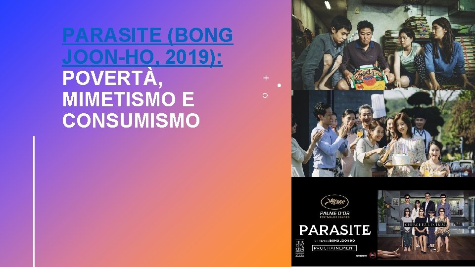 PARASITE (BONG JOON-HO, 2019): POVERTÀ, MIMETISMO E CONSUMISMO 