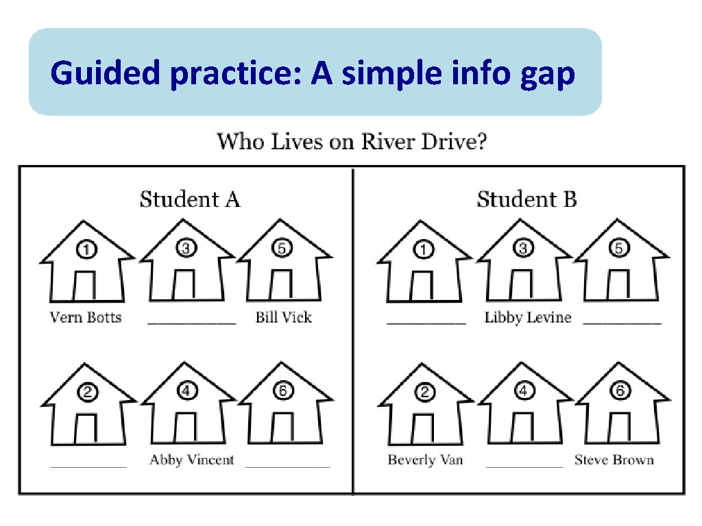 Guided practice: A simple info gap 