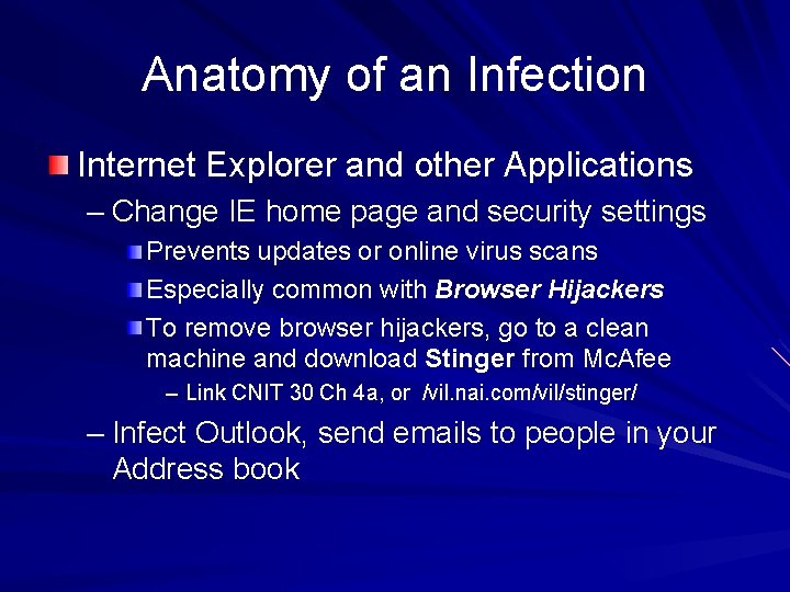 Anatomy of an Infection Internet Explorer and other Applications – Change IE home page