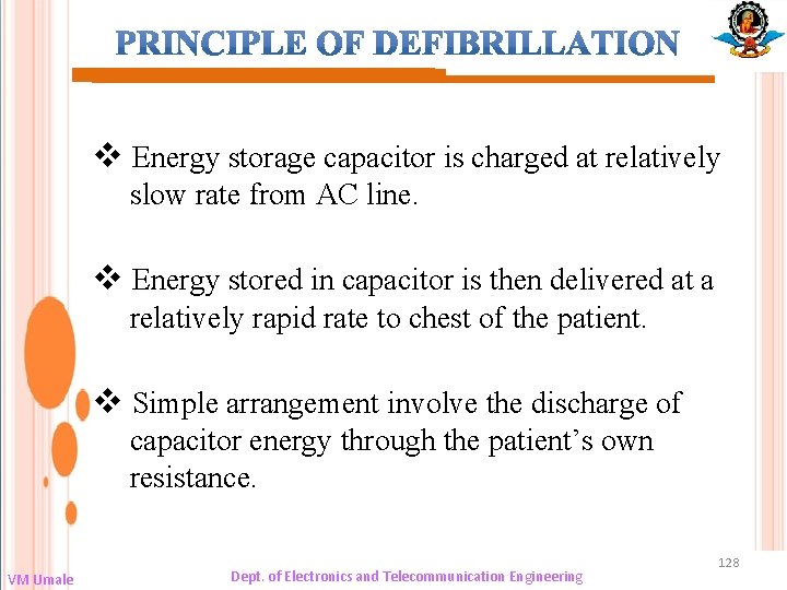 v Energy storage capacitor is charged at relatively slow rate from AC line. v