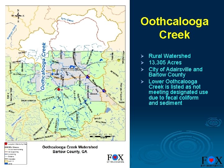 Oothcalooga Creek Rural Watershed 13, 305 Acres City of Adairsville and Bartow County Ø