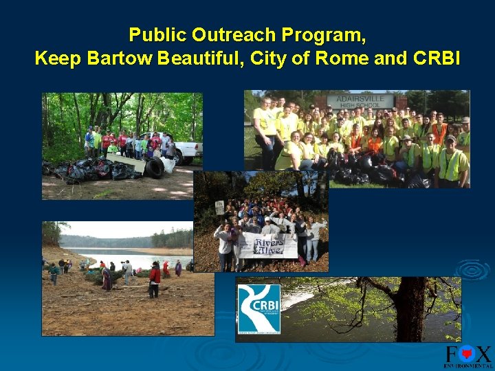 Public Outreach Program, Keep Bartow Beautiful, City of Rome and CRBI 