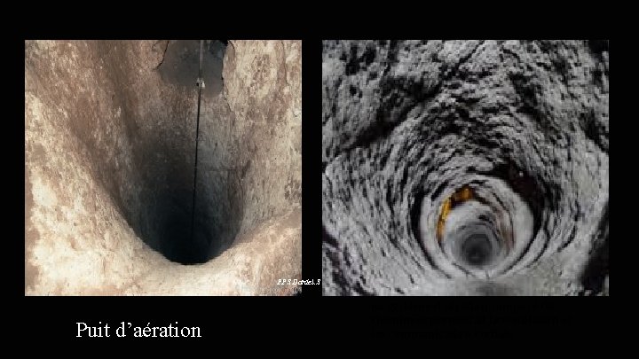 PPS Daniel. S Puit d’aération un système d'aération composé de cheminées permettait la ventilation