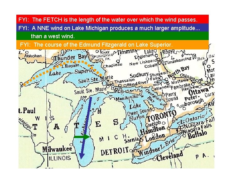 FYI: The FETCH is the. Power, length of the water. Climate over which the.