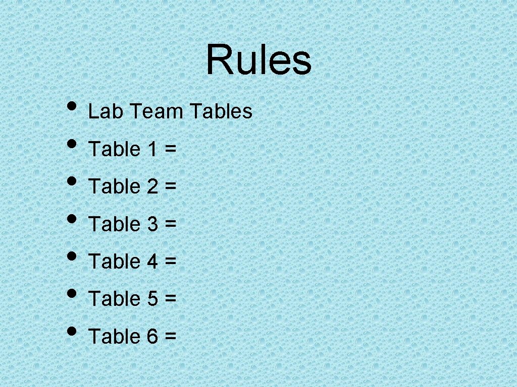 Ocean Biome Review Game Rules Lab Team Tables