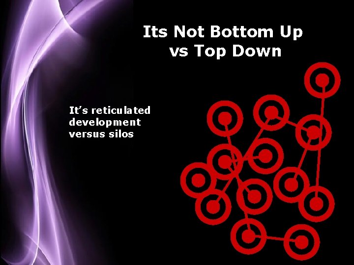 Its Not Bottom Up vs Top Down It’s reticulated development versus silos 