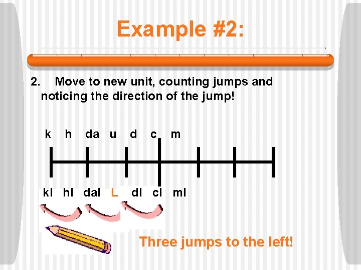 Example #2: 2. Move to new unit, counting jumps and noticing the direction of