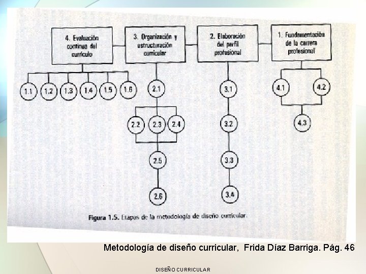 Metodología de diseño curricular, Frida Díaz Barriga. Pág. 46 DISEÑO CURRICULAR 