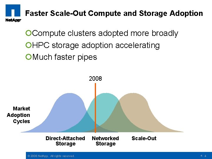 Faster Scale-Out Compute and Storage Adoption ¡Compute clusters adopted more broadly ¡HPC storage adoption