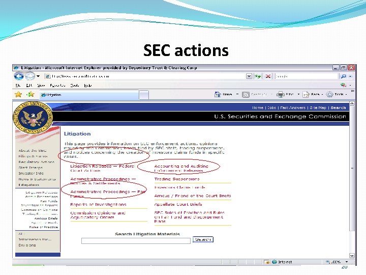 SEC actions 20 