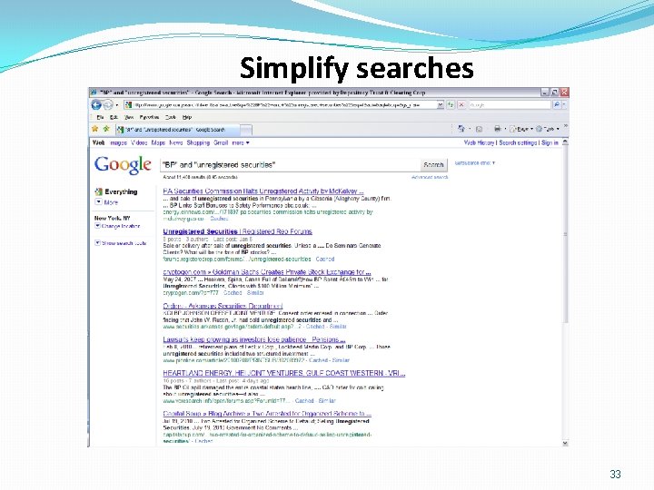 Simplify searches 33 