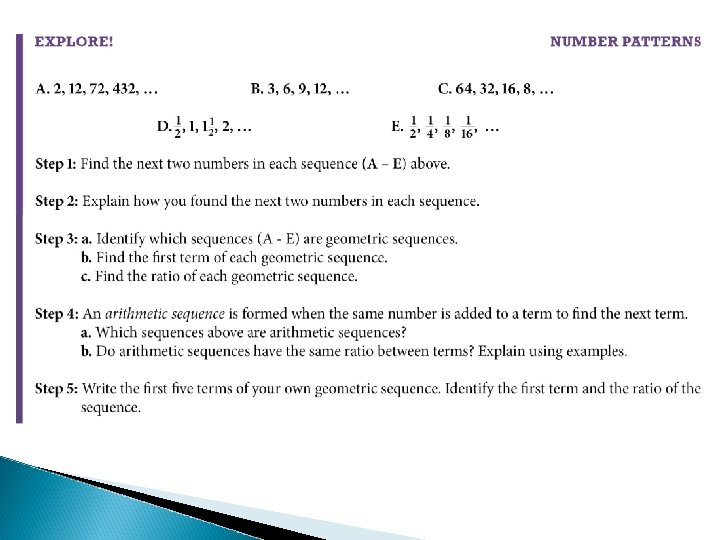 Lesson 2 Ratios Rates and Percents Geometric Sequences