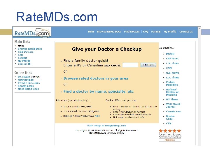 Rate. MDs. com Rate. MDs. com