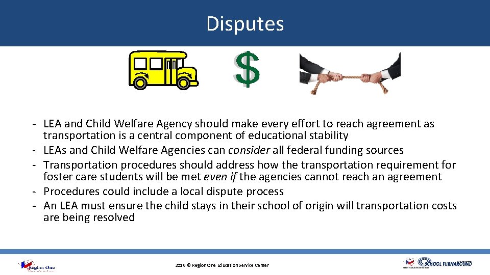 Disputes - LEA and Child Welfare Agency should make every effort to reach agreement