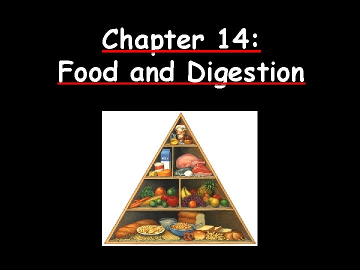 Chapter 14: Food and Digestion 