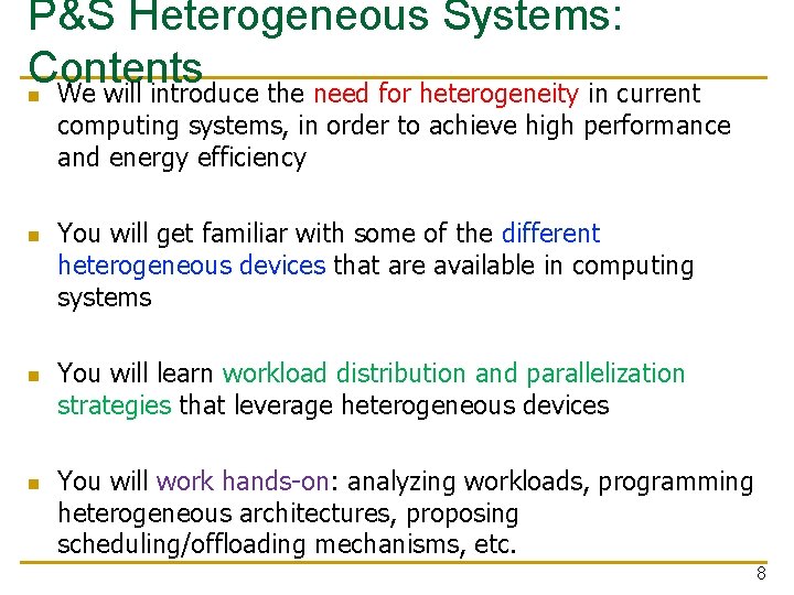 PS Heterogeneous Systems Handson Acceleration on Heterogeneous Computing