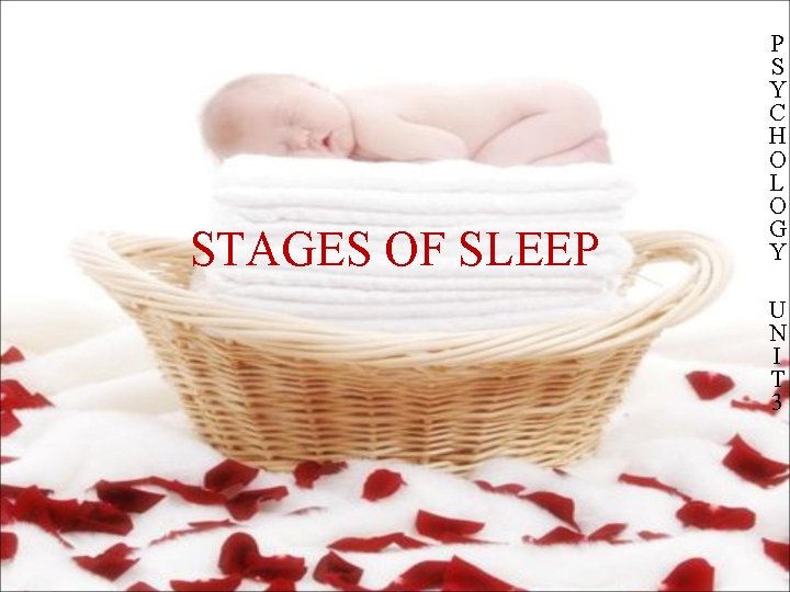 STAGES OF SLEEP P S Y C H O L O G Y U