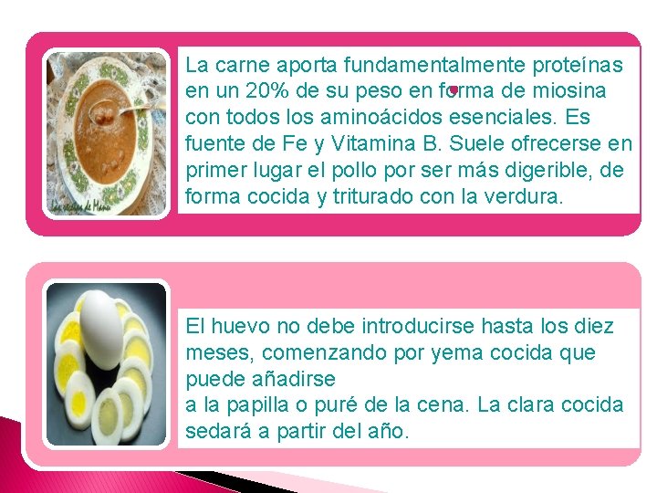 La carne aporta fundamentalmente proteínas en un 20% de su peso en forma de