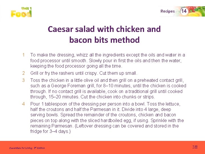 Recipes 14 Caesar salad with chicken and bacon bits method 1 To make the