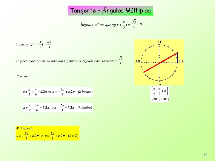 Tangente – ngulos Múltiplos 42 