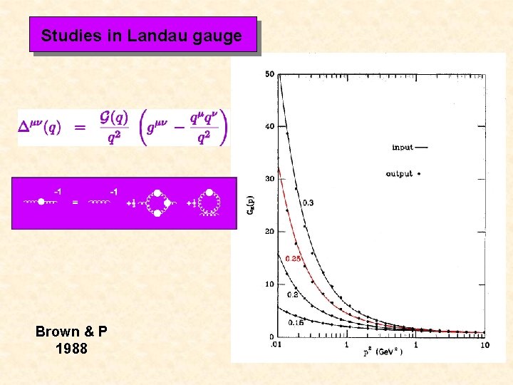 Studies in Landau gauge Brown & P 1988 